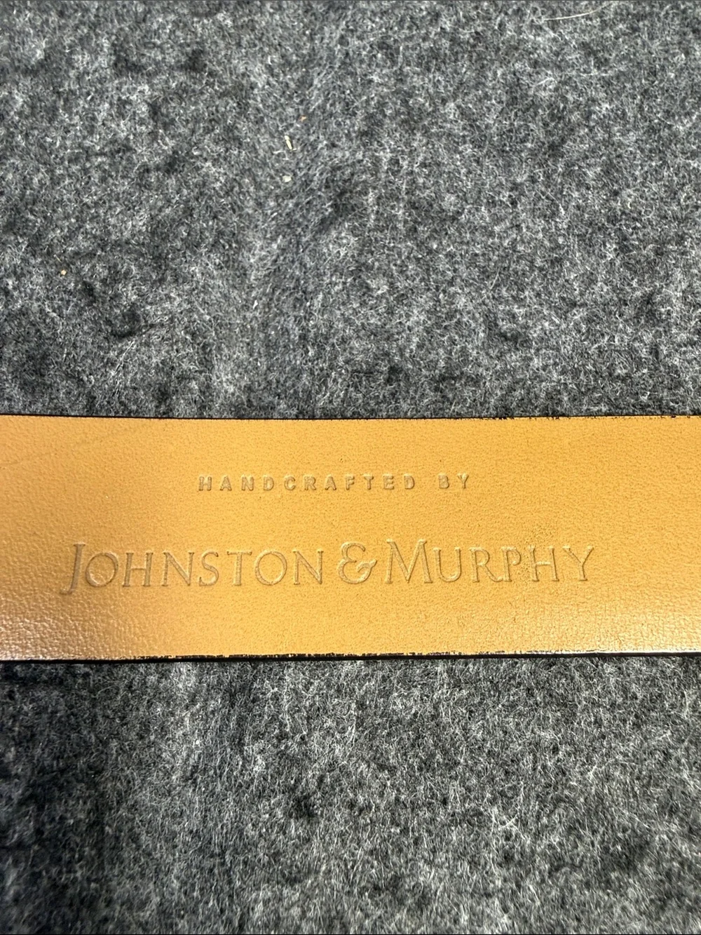Johnson and Murphy Men's Black Croc-Embossed Leather Belt with Silver Buckle